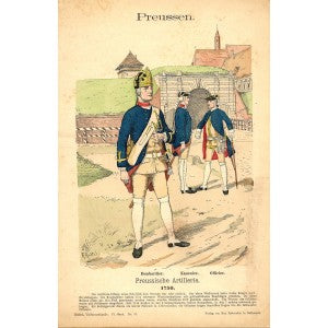 Prussian Artillery Richard Knotel antique print 1893