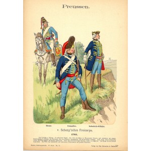 Prussian Freicorps antique print