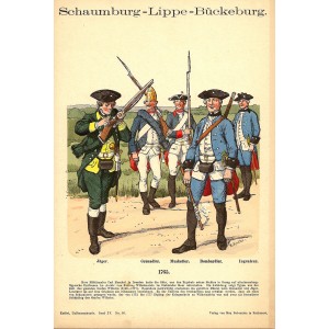 German infantry antique print
