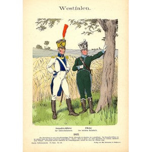 Westfalen Infantry Richard Knötel antique print 1895
