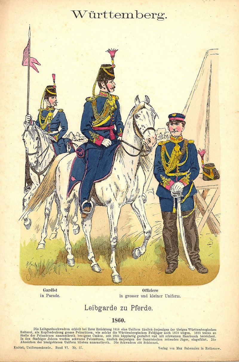 Wurttemberg Horse Guards 1860