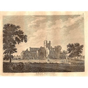 Bisham Abbey Berkshire antique print 1783