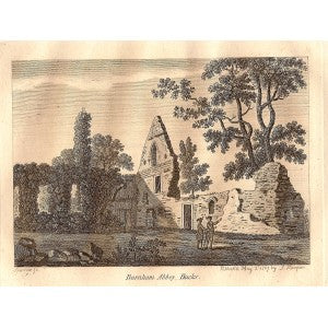 Burnham Abbey Buckinghamshire antique print