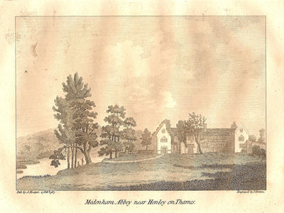 Medmenham Abbey Henley-on-Thames Buckinghamshire antique print 1787