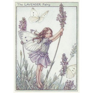 Lavender Flower Fairy old perfume vintage print