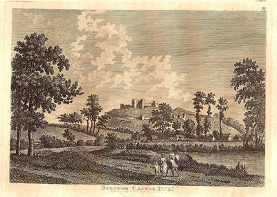 Beeston Castle Cheshire original antique print 1784