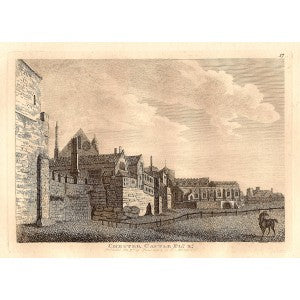 Chester Castle Cheshire antique print 1784
