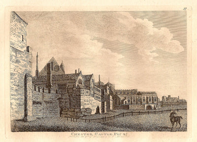 Chester Castle Cheshire antique print 1784