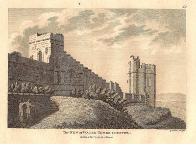 Water Tower or New Tower Chester antique print 1783