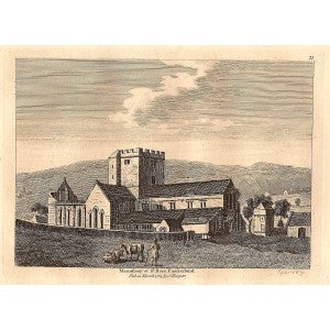 St Bees Priory Cumberland antique print