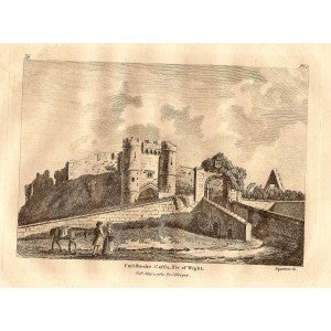 Carisbrooke Castle Isle of Wight antique print 1784