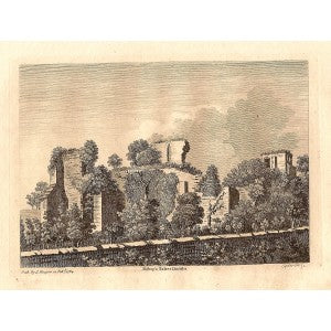 Bishop's Palace Lincoln Lincolnshire antique print 1784