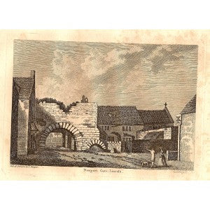 Newport Arch Lincoln Lincolnshire antique print