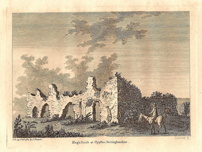 Clipston King's House Nottinghamshire antique print