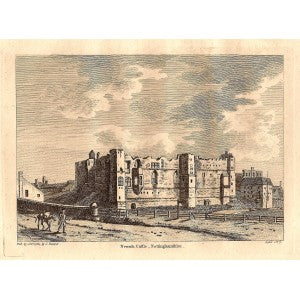 Newark Castle Nottinghamshire antique print 1784