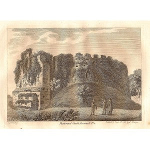 Restormel Castle Cornwall antique print 1786