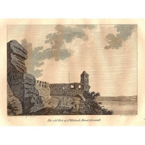 St Michaels Mount Cornwall antique print