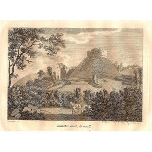Trematon Castle Cornwall antique print