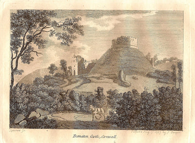 Trematon Castle Cornwall antique print