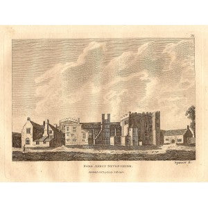 Forde Abbey Dorset / Somerset antique print 1783