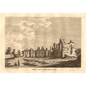 Dudley Castle Staffordshire antique print 1785