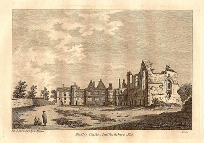 Dudley Castle Staffordshire antique print 1785