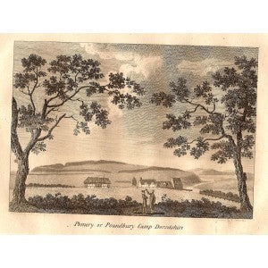 Poundbury Hill Fort Dorsetshire antique print
