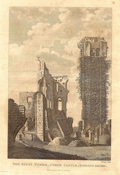 Corfe Castle Dorset The King's Tower 1784