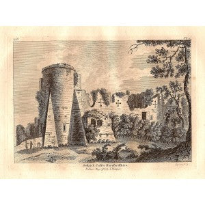 Goodrich Castle Herefordshire antique print