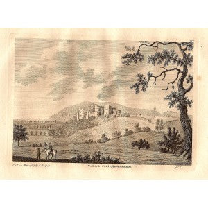Goodrich Castle Herefordshire antique print dated 1784