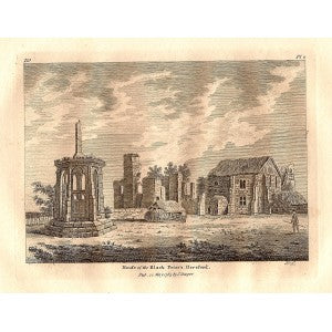 Hereford House of Black Friars antique print