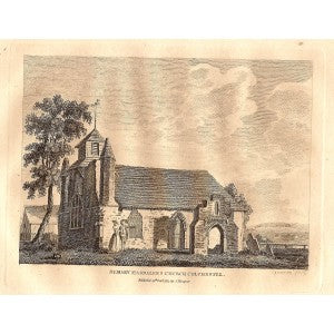 Colchester St Mary Magdalens Church antique print 1783