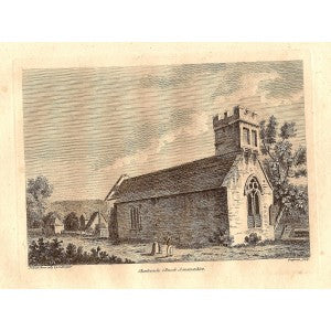 Charlcombe Church Somerset antique print 1785