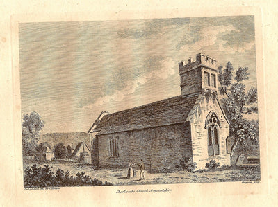 Charlcombe Church Somerset antique print 1785