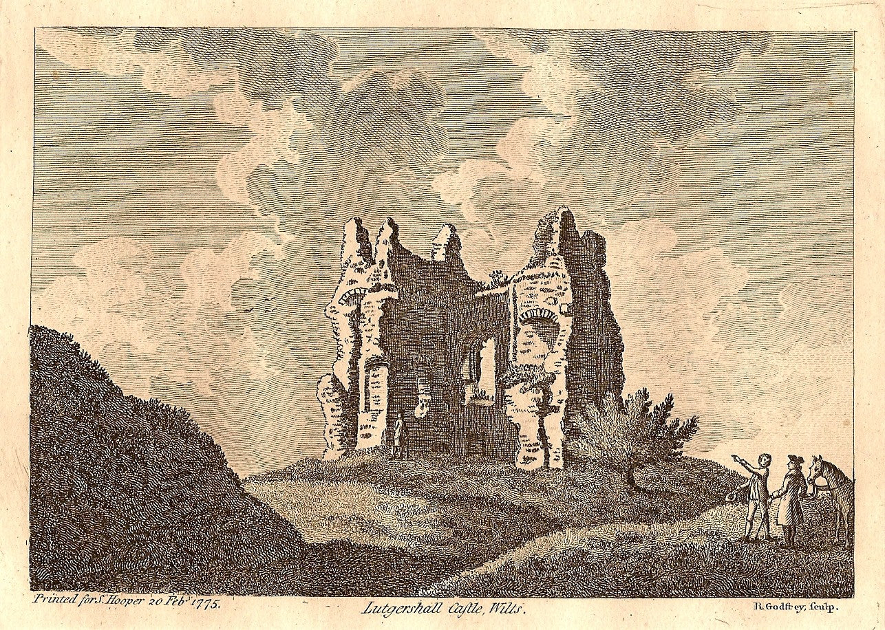 Ludgershall Castle Wiltshire antique print 1775