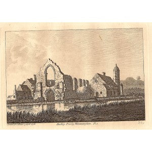 Dudley Priory Worcestershire antique print