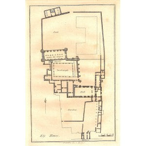 Ely House London antique plan 1784