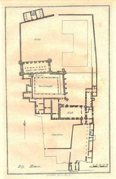 Ely House London antique plan