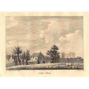 Godstow Nunnery Oxfordshire antique print 1785