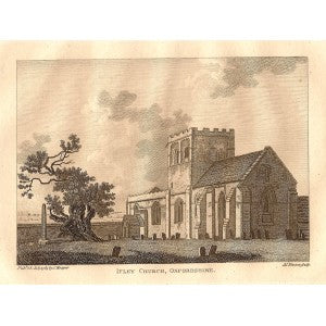 Iffley Church Oxfordshire antique print 1785