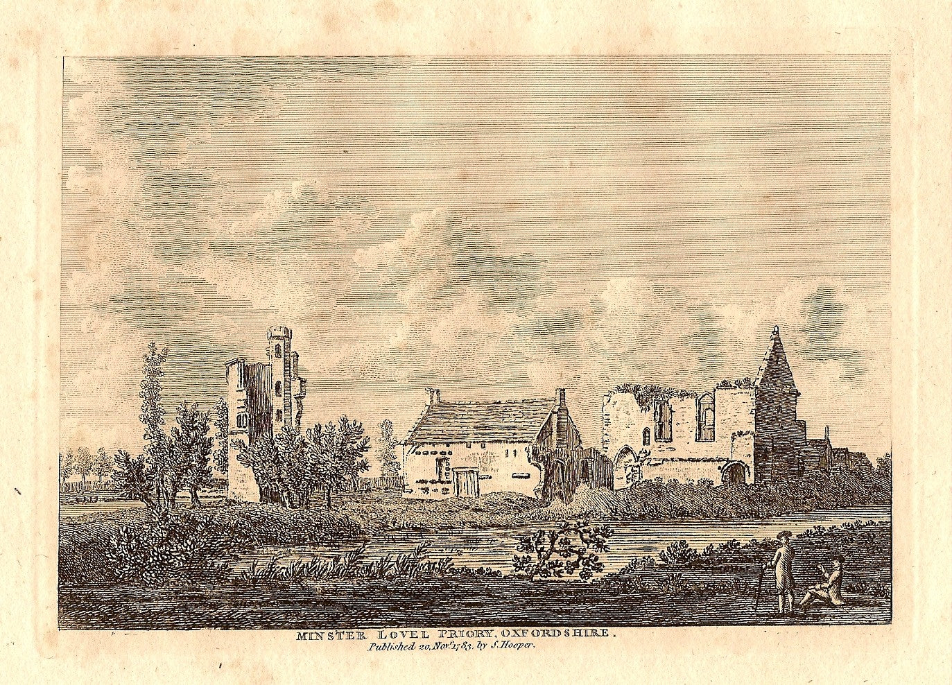 Minster Lovell Priory Oxfordshire antique print