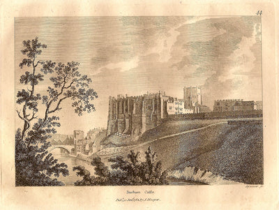 Durham Castle antique print 1784