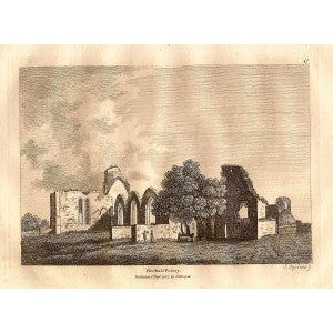 Finchale Priory Durham antique print 1783