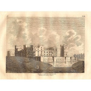 Raby Castle Durham antique print