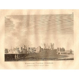 Witton Castle or Whitton Castle County Durham antique print 1783