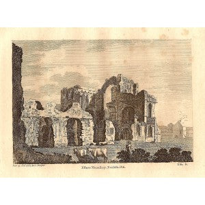Castle Acre Priory Norfolk antique print