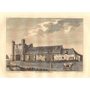 Thetford Priory Norfolk antique print