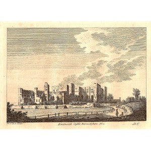 Kenilworth Castle Warwickshire antique print 1785