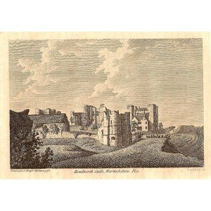 Kenilworth Castle Warwickshire antique print