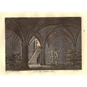 Guildford Surrey Ancient Crypt antique print 1785